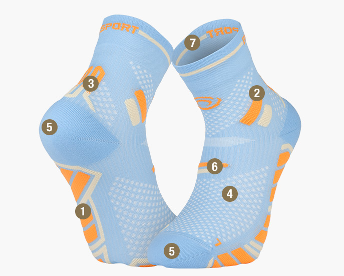 Trail Ultra Mid Socks blue sky/Orange